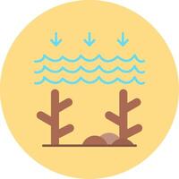 Ocean Acidity Flat Circle Icon vector