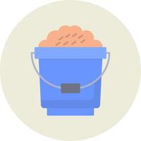 Bucket Flat Circle Icon vector