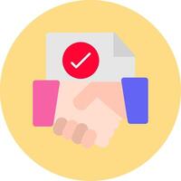 Agreement Flat Circle Icon vector