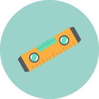 Level Tool Flat Circle Icon vector