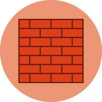 Brickwall Flat Circle Icon vector