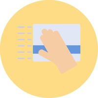 Dusting Flat Circle Icon vector