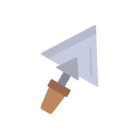 Plastering Trowel Flat Circle Icon vector