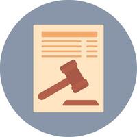 Legal Document Flat Circle Icon vector