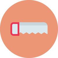 Saw Flat Circle Icon vector