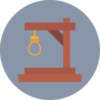 Gallows Flat Circle Icon vector