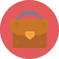 Briefcase Flat Circle Icon vector