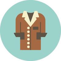 Coat Flat Circle Icon vector