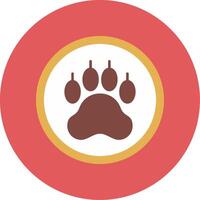 Pawprint Flat Circle Icon vector