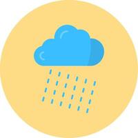 Rainy Flat Circle Icon vector