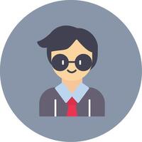 Teacher Flat Circle Icon vector