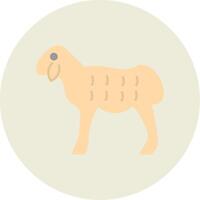 Sheep Flat Circle Icon vector