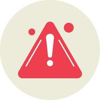 Warning Flat Circle Icon vector