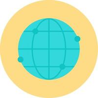 World Flat Circle Icon vector