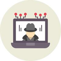 Fraud Flat Circle Icon vector