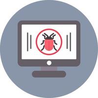 Malware Flat Circle Icon vector