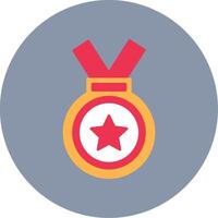 Medal Flat Circle Icon vector