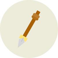 Spear Flat Circle Icon vector