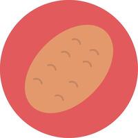 potato Flat Circle Icon vector