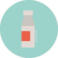 Milk Bottle Flat Circle Icon vector