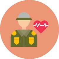 Medic Flat Circle Icon vector