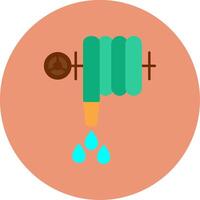 agua manguera plano circulo icono vector