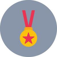 Medal Flat Circle Icon vector