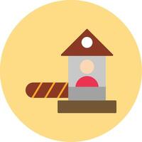 Checkpoint Flat Circle Icon vector