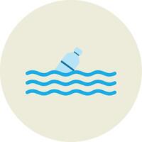 Floating Flat Circle Icon vector