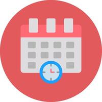 Schedule Flat Circle Icon vector