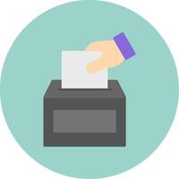 Voting Flat Circle Icon vector