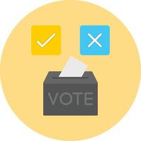 Vote Yes Flat Circle Icon vector