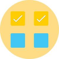 Check Box Flat Circle Icon vector