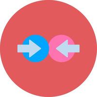 Collision Flat Circle Icon vector