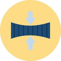 Elasticity Flat Circle Icon vector