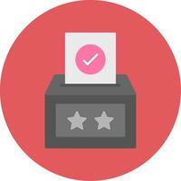 Voting Box Flat Circle Icon vector