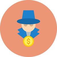Fraud Flat Circle Icon vector