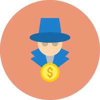 Fraud Flat Circle Icon vector