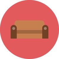 Sofa Flat Circle Icon vector