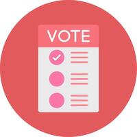 Number of vote Flat Circle Icon vector