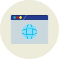 Website Design Flat Circle Icon vector