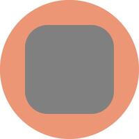 Round Corner Flat Circle Icon vector