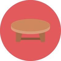 Coffee Table Flat Circle Icon vector