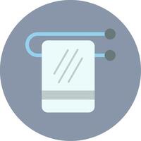 Towel Rack Flat Circle Icon vector