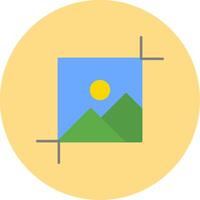 Crop Flat Circle Icon vector