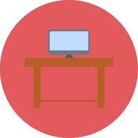 Workspace Flat Circle Icon vector