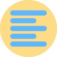 Horizontal Left Align Flat Circle Icon vector