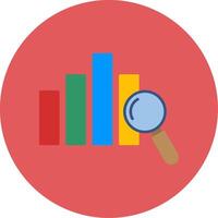 Data Analytics Flat Circle Icon vector