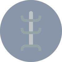 Coat Rack Flat Circle Icon vector