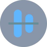 Vertical Align Centre Flat Circle Icon vector